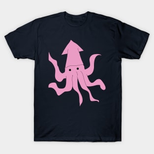 Cute pink squid doodle design T-Shirt